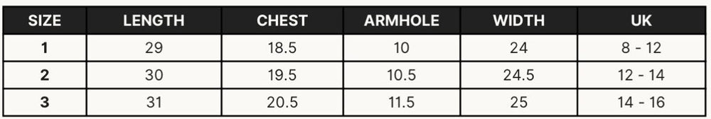 Size guide for matcha set